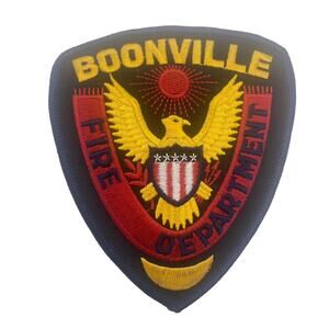 Fire Patch Boonville Fire Department Firefighters Embroidered Patch Vintage NOS